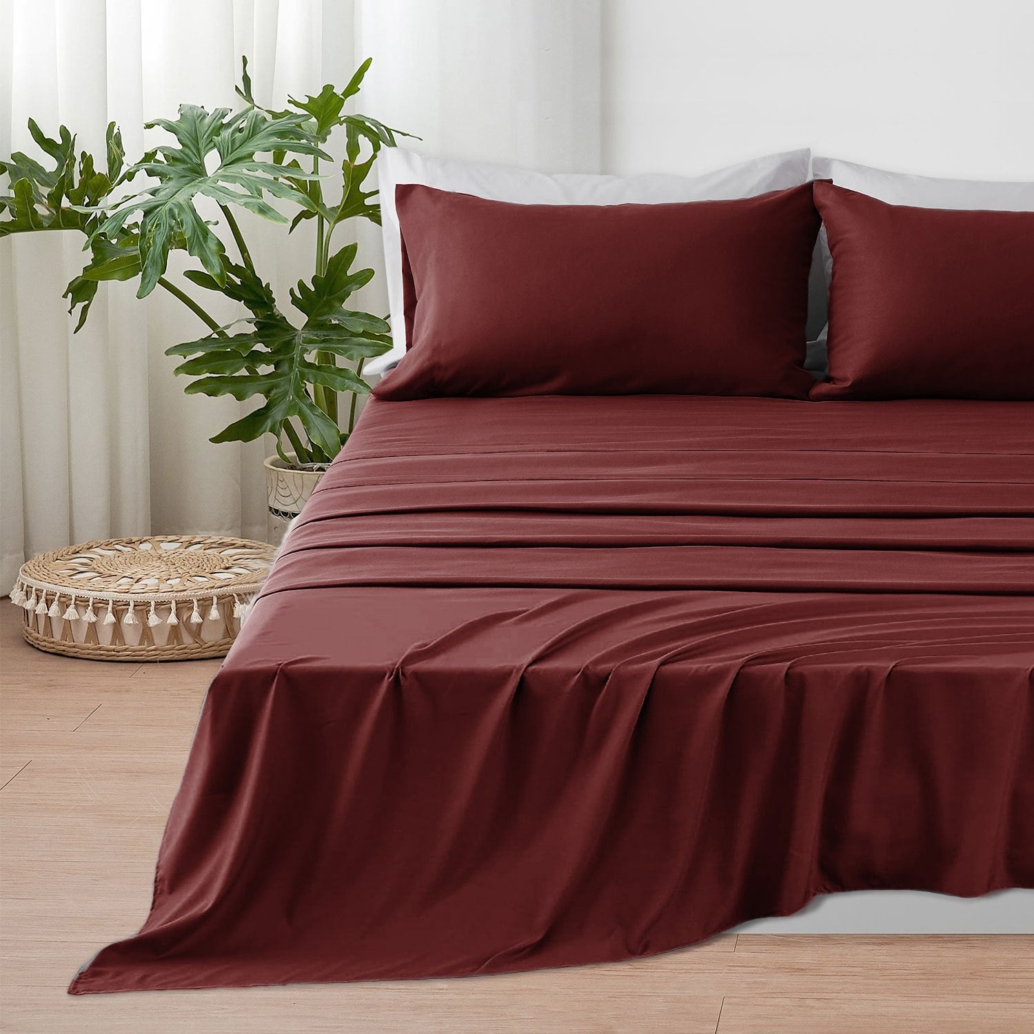 Completo Lenzuola 3/4 Pezzi in Microfibra - Lenzuolo con Angoli