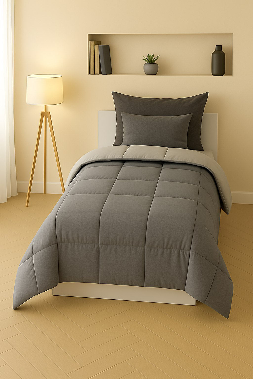 Trapunta Singola Velvet velluto "Nebbiolo" - L'Eleganza Personale e Intensa