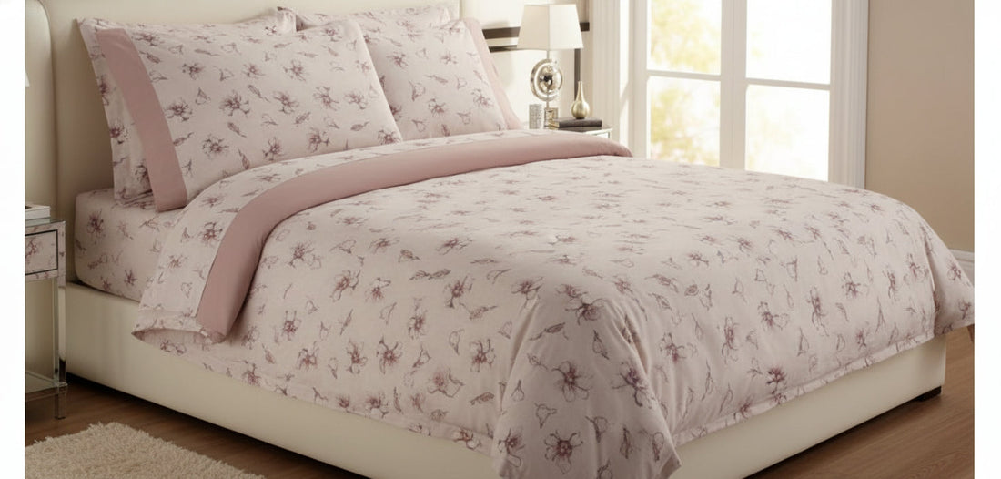 Completo Lenzuola in flanella fiori