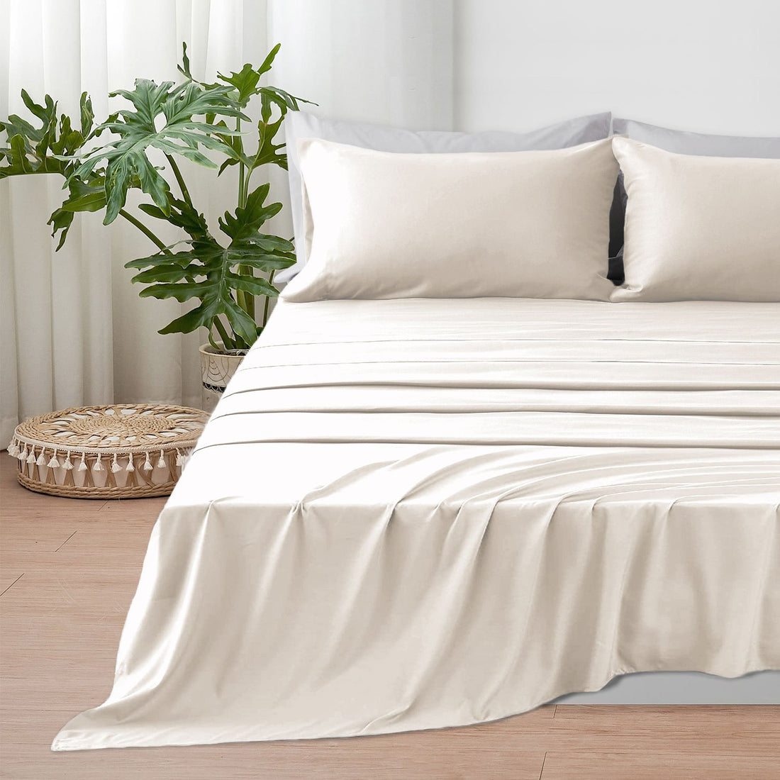 Completo Lenzuola 3/4 Pezzi in Microfibra - Lenzuolo con Angoli