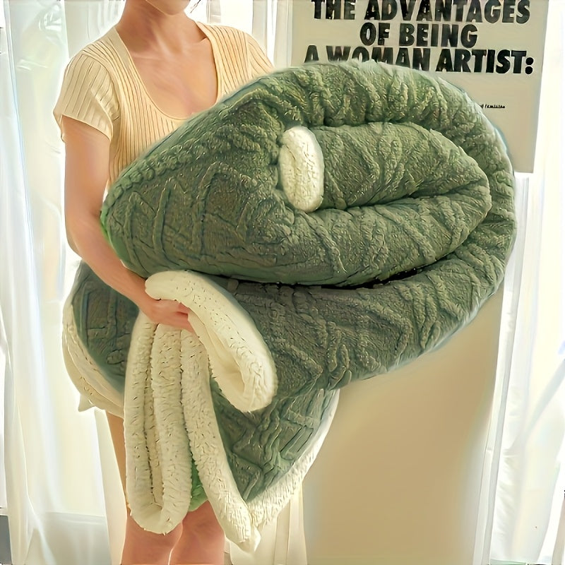 Coperta in pelliccia sintetica con trama jacquard - Ipoallergenica