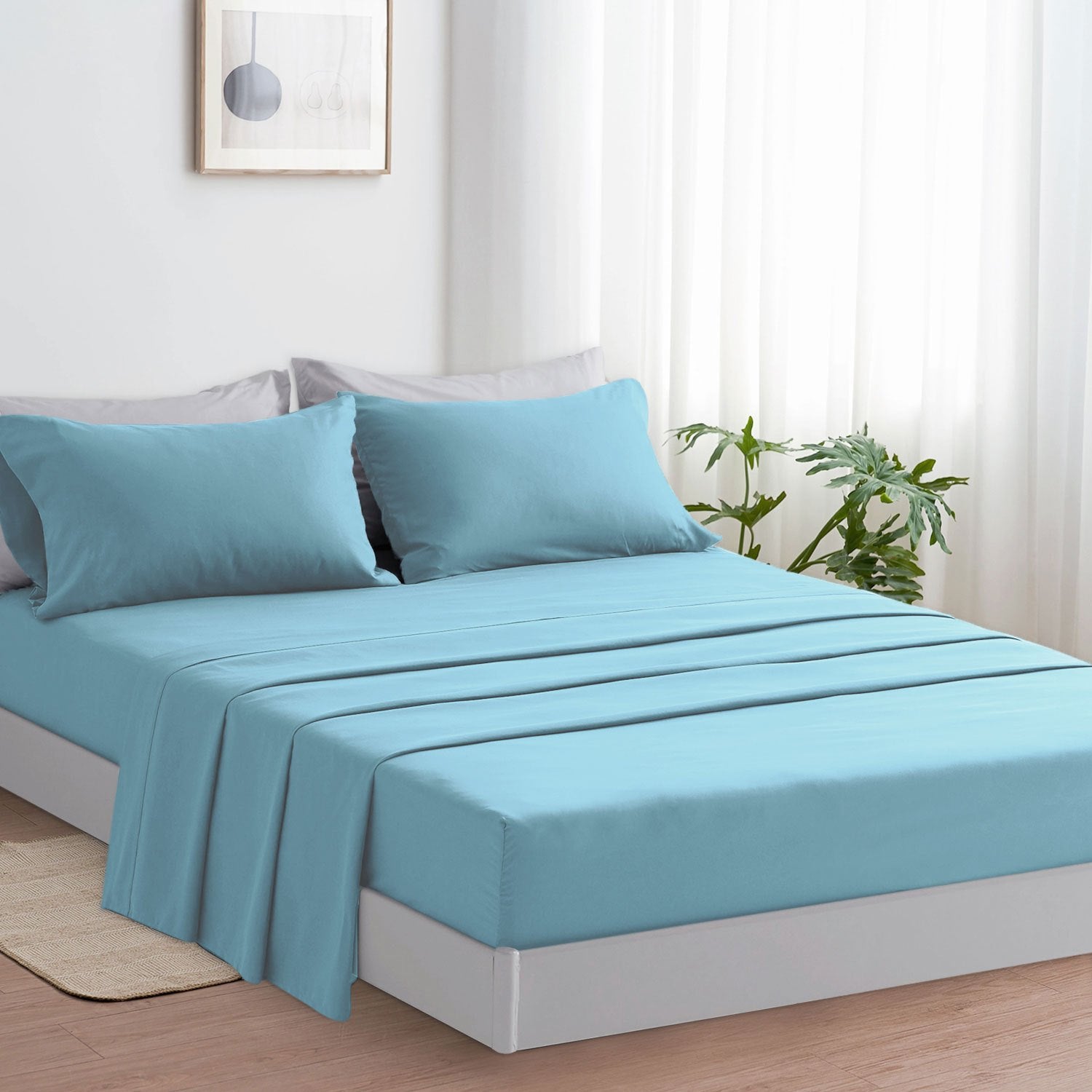 Completo Lenzuola 3/4 Pezzi in Microfibra - Lenzuolo con Angoli