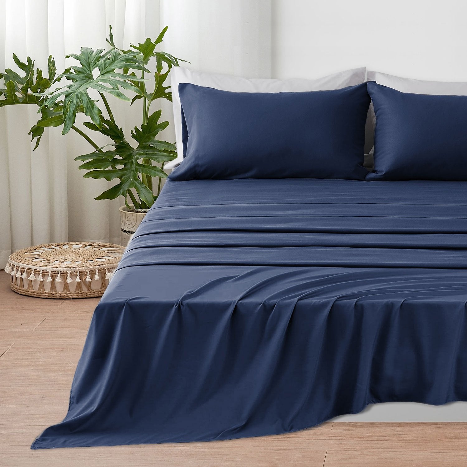 Completo Lenzuola 3/4 Pezzi in Microfibra - Lenzuolo con Angoli