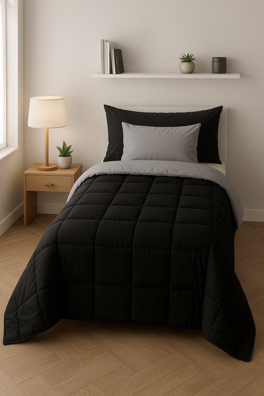 Trapunta Singola Velvet velluto "Nebbiolo" - L'Eleganza Personale e Intensa