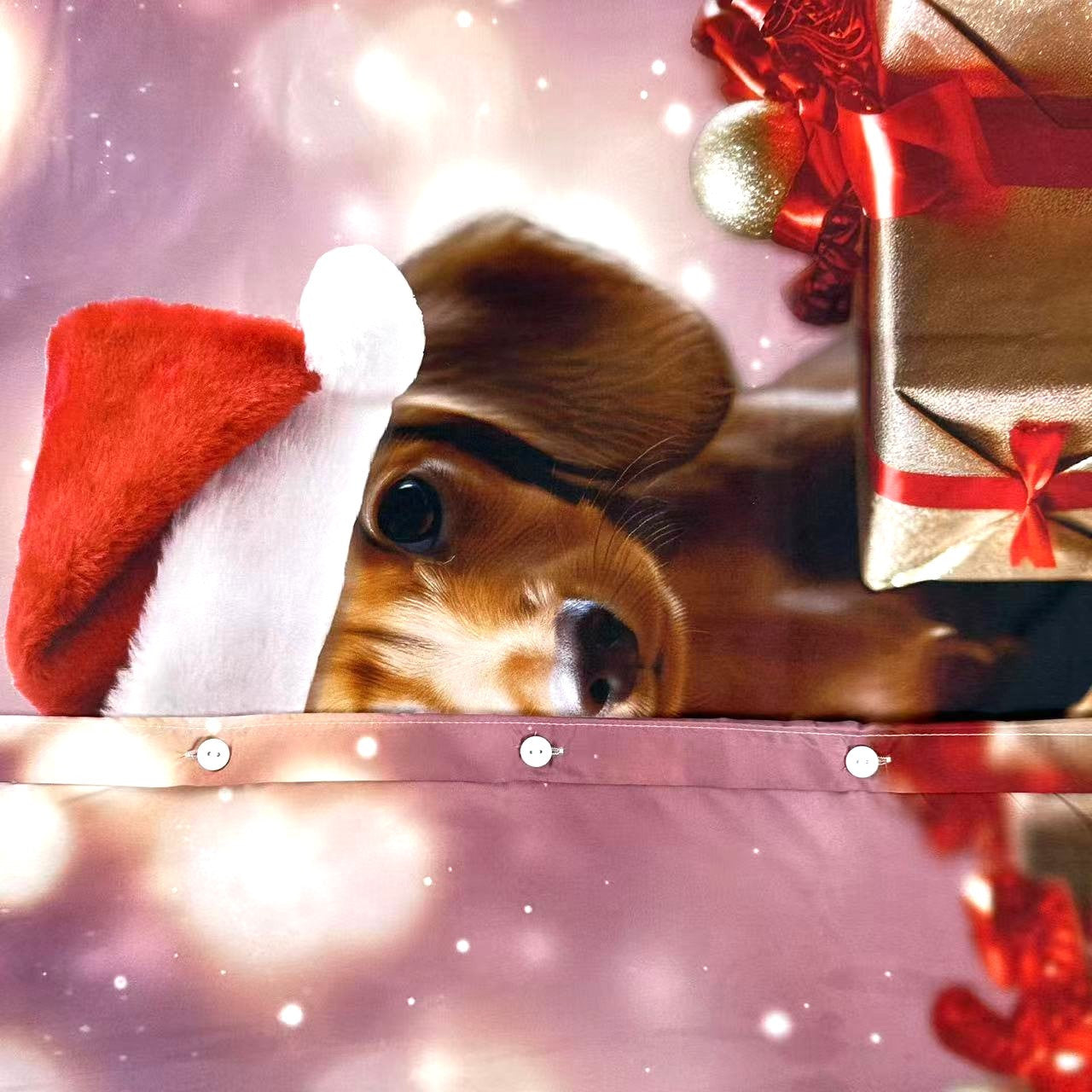 Christmas Dog-Themed 3-Piece Bedding Set, Dog Christmas Bedding Cover, Christmas Animal Print Bedding, Festive Dog Bedding Set, Christmas Dog Duvet Cover, Christmas Dachshund Bedding, Funny Dog Christmas Bedding, Christmas Pe