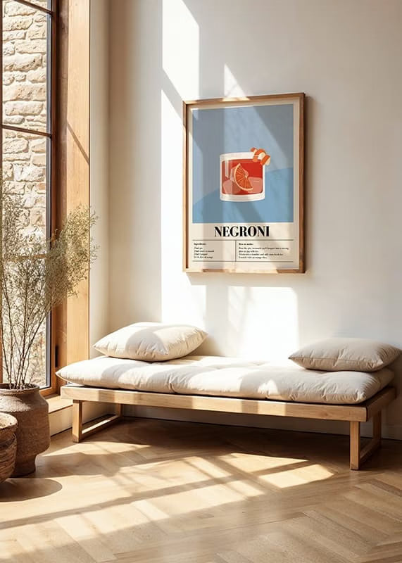 Poster da Arredo su Carta Premium - Cocktail Negroni