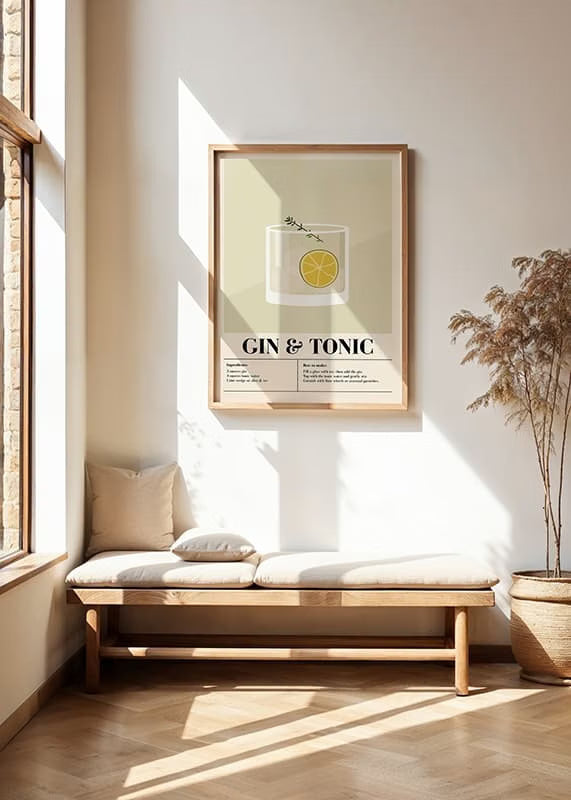 Poster da Arredo su Carta Premium - Cocktail Gin Tonic