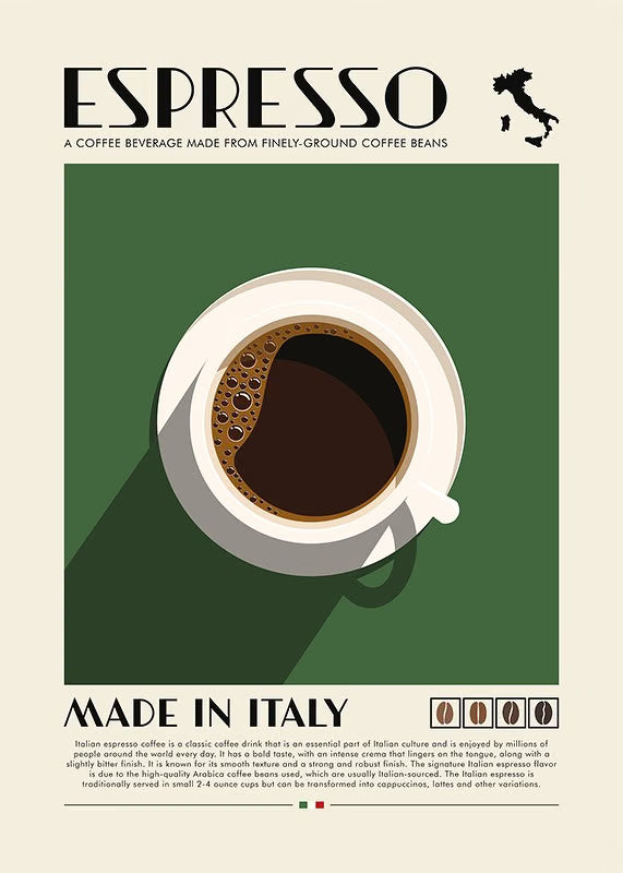 Poster da Arredo su Carta Premium - Espresso Italiano