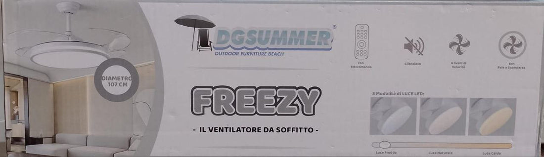 Ventilatore da Soffitto con Luci LED Integrate e Pale a Scomparsa