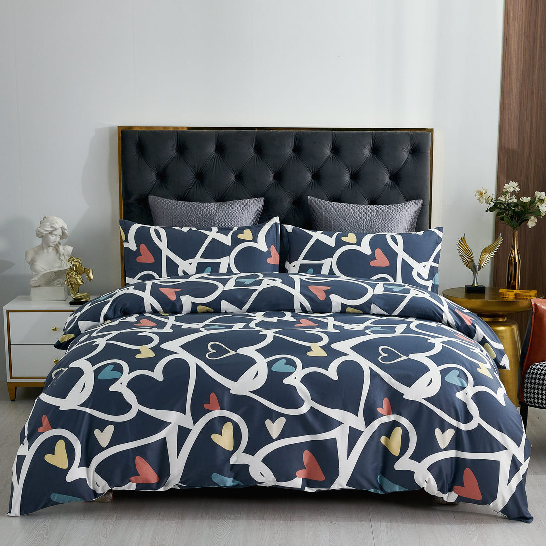 Set copripiumino – 3 pezzi: copripiumino, lenzuolo con angoli e 1 federa