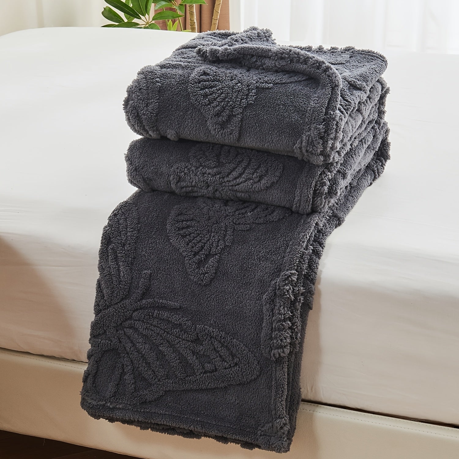 Coperta trapuntata 3D di alta qualità - Pile di flanella testurizzato