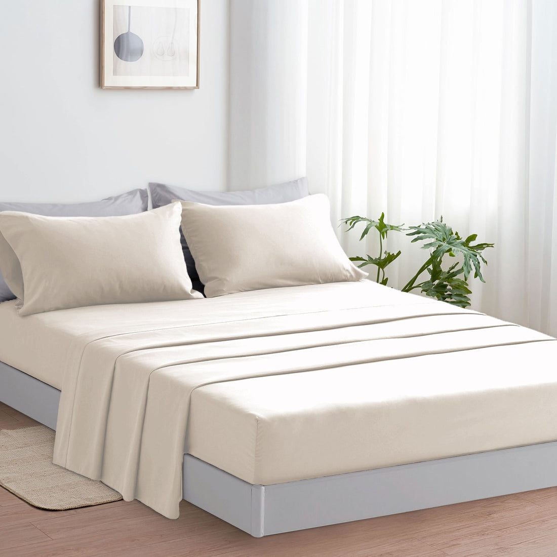 Completo Lenzuola 3/4 Pezzi in Microfibra - Lenzuolo con Angoli