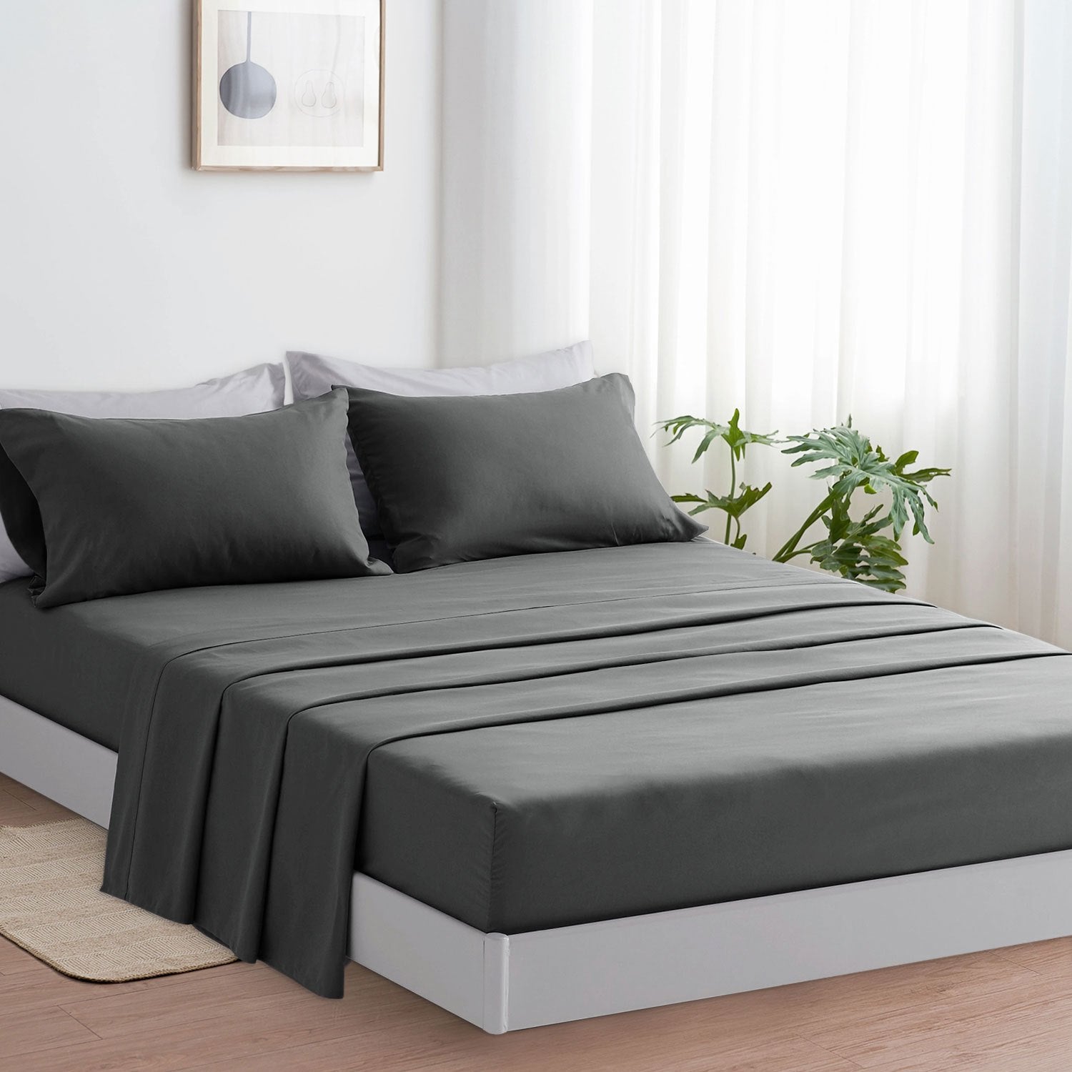 Completo Lenzuola 3/4 Pezzi in Microfibra - Lenzuolo con Angoli