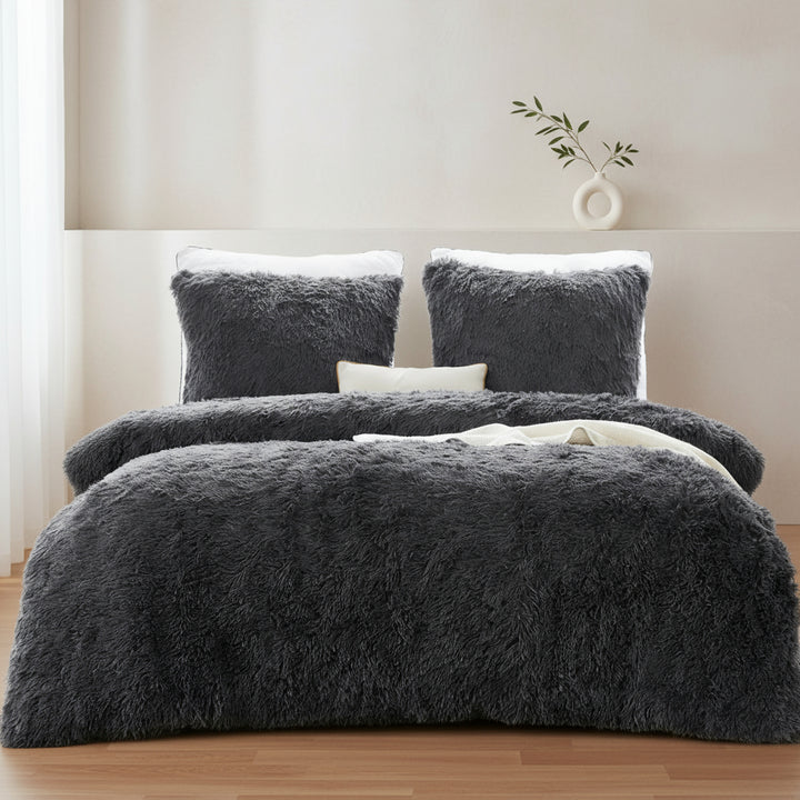 Set 2/3 Pezzi in Pile vellutato effetto pelliccia