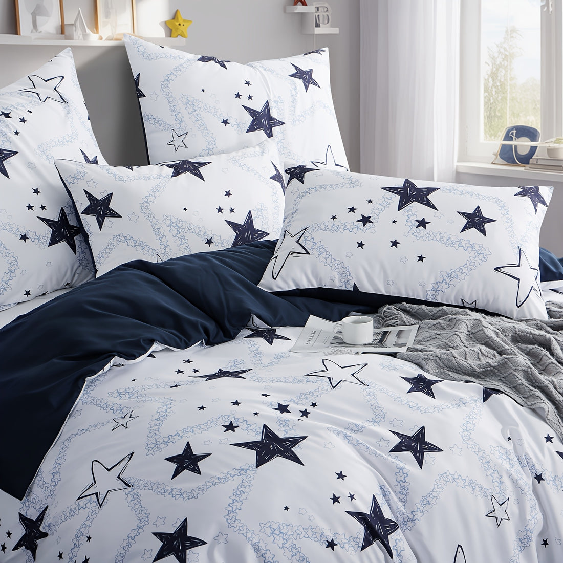 Copripiumino Stars in microfibra