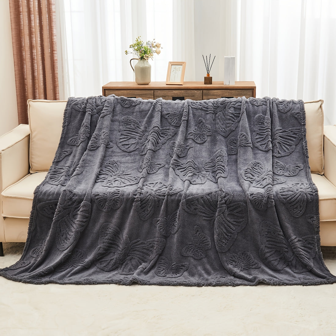 Coperta trapuntata 3D di alta qualità - Pile di flanella testurizzato