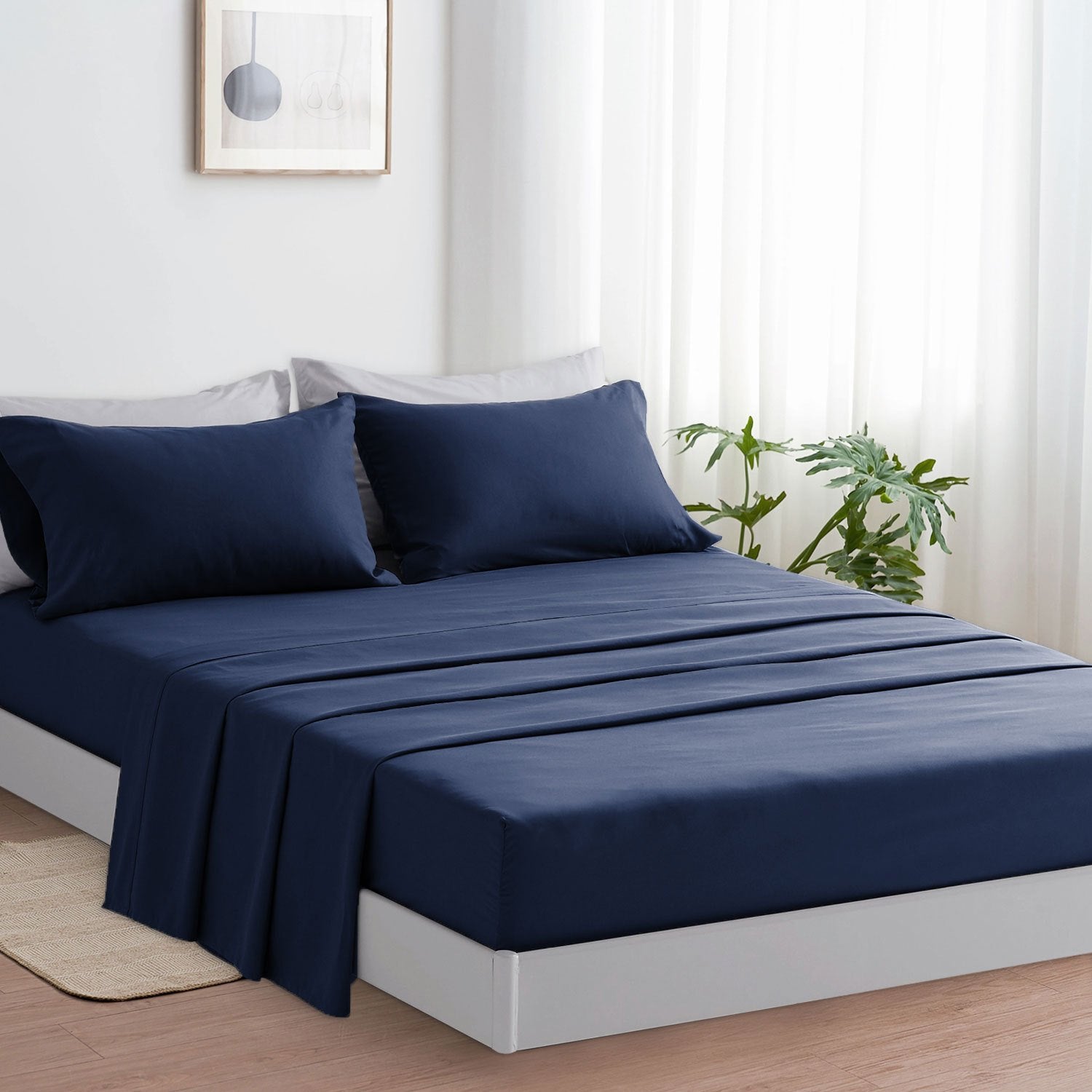 Completo Lenzuola 3/4 Pezzi in Microfibra - Lenzuolo con Angoli