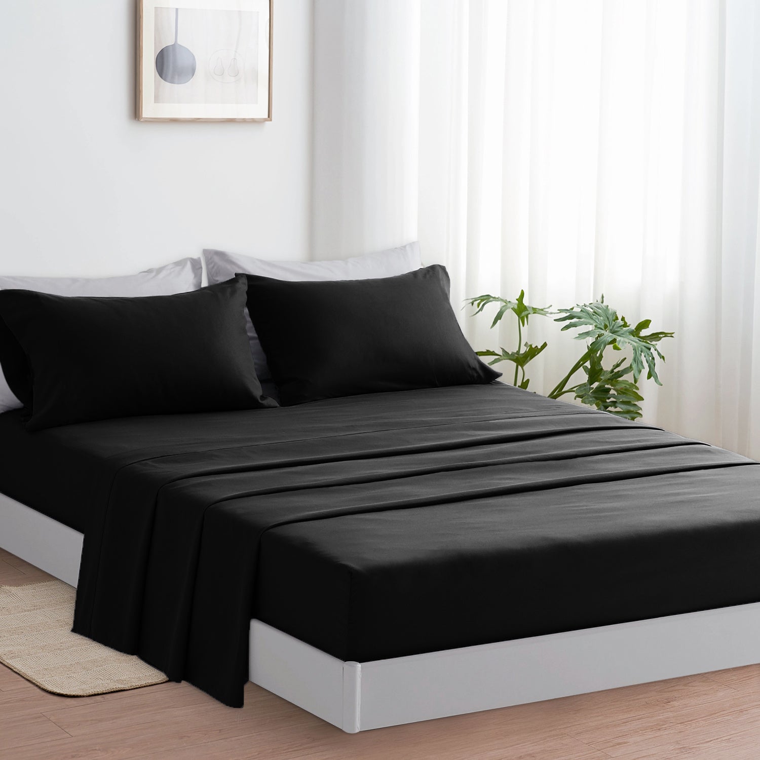 Completo Lenzuola 3/4 Pezzi in Microfibra - Lenzuolo con Angoli