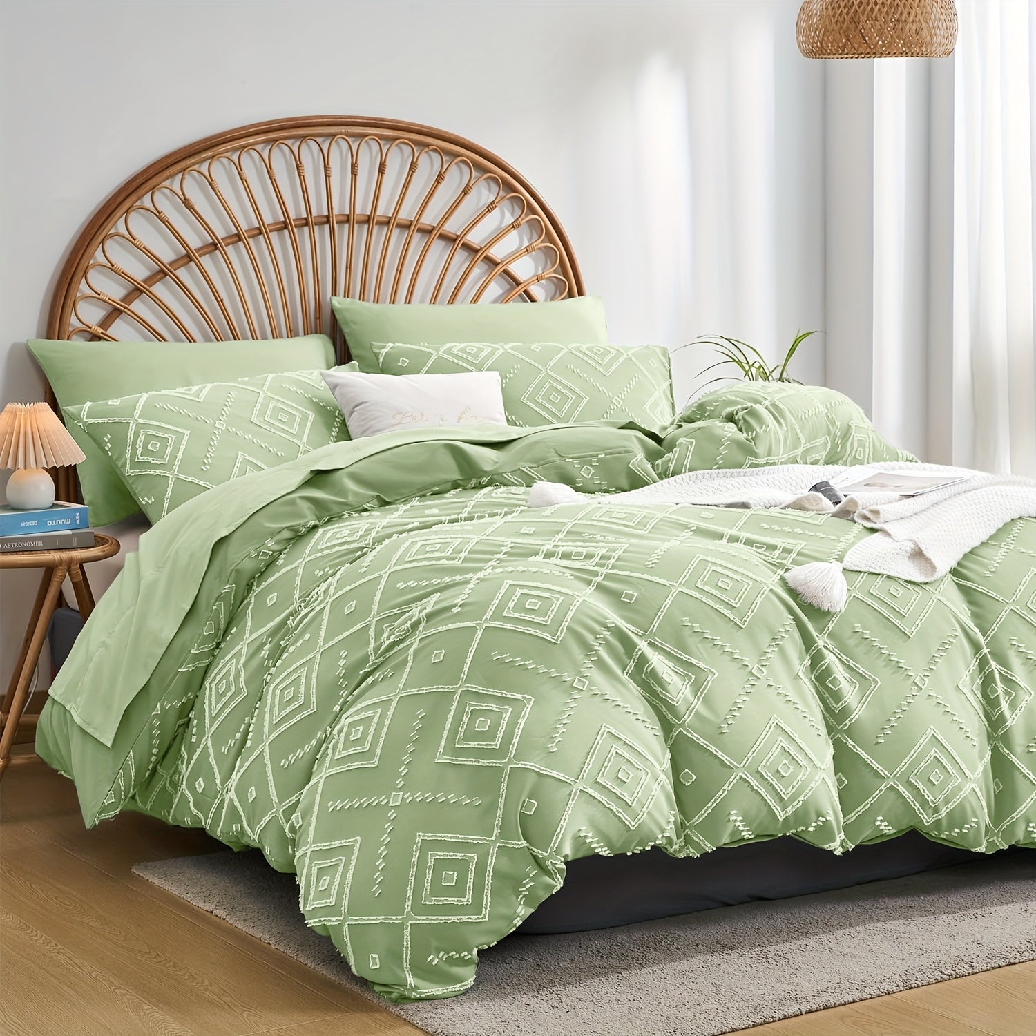 2pcs/3pcs Bohemian Jacquard Duvet Cover Pillowcase Soft, Skin friendly, Comfortable, Breathable, Machine Washable Zipper Closure Four Seasons Universal Simple Luxury Suitable for Bedrooms, Rooms, Hotels, etc. Duvet Set