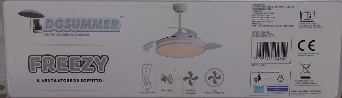 Ventilatore da Soffitto con Luci LED Integrate e Pale a Scomparsa