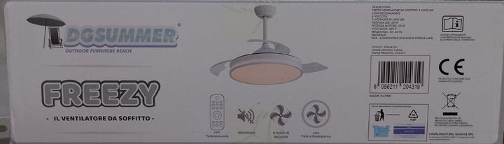 Ventilatore da Soffitto con Luci LED Integrate e Pale a Scomparsa