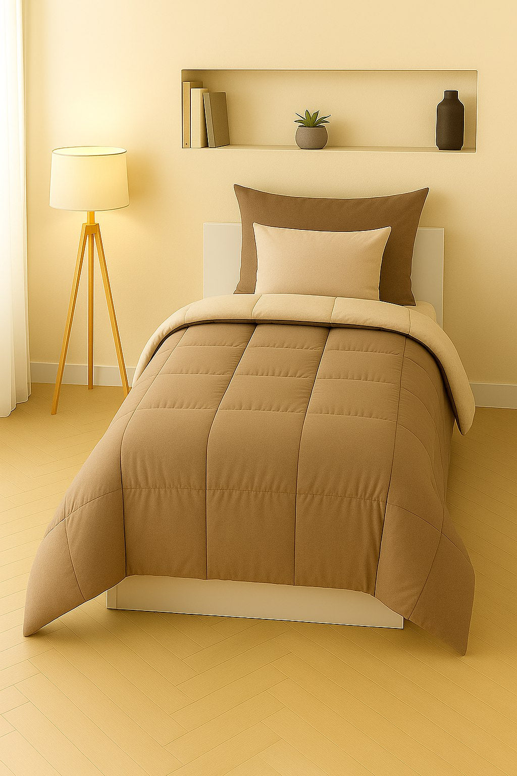 Trapunta Singola Velvet velluto "Nebbiolo" - L'Eleganza Personale e Intensa