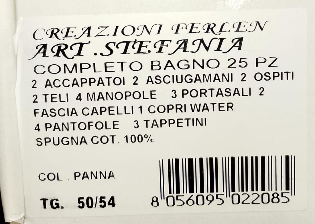Completo Bagno 25 Pezzi Ricamato e con Balza in Macramè