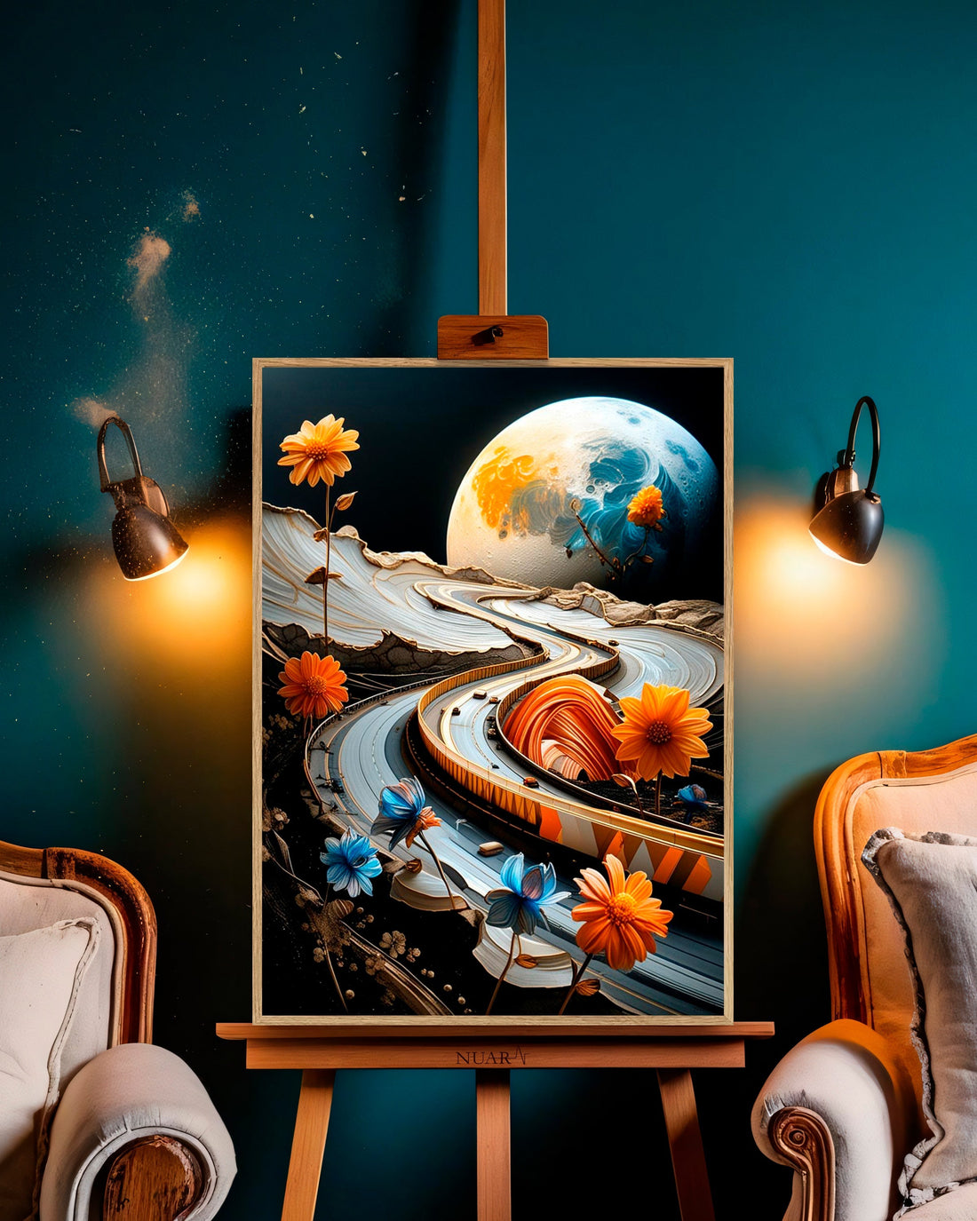 Quadro su tela da parete - Pronto da appendere - Galaxy