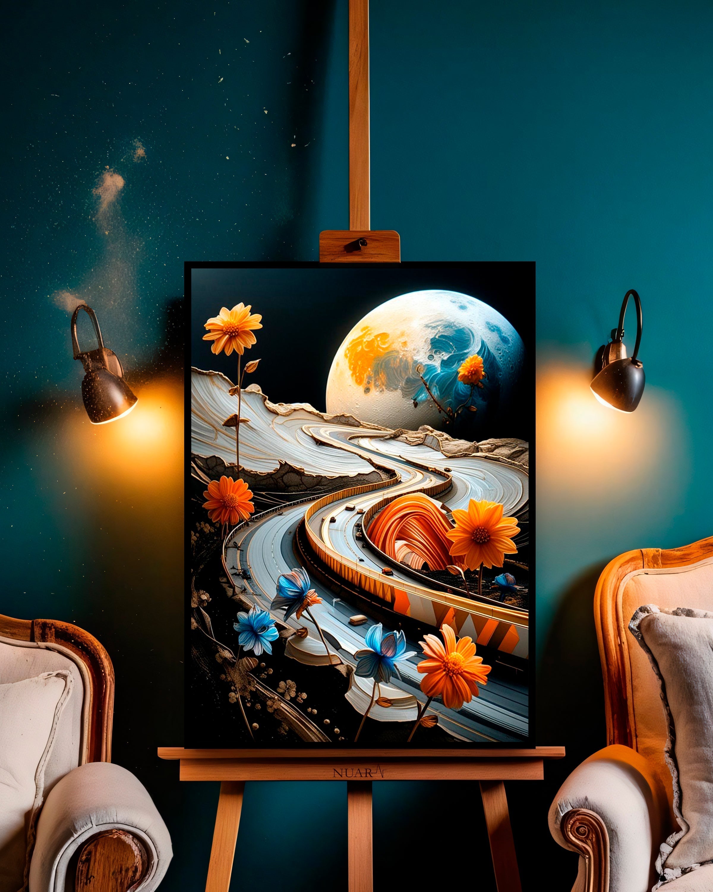 Quadro su tela da parete - Pronto da appendere - Galaxy