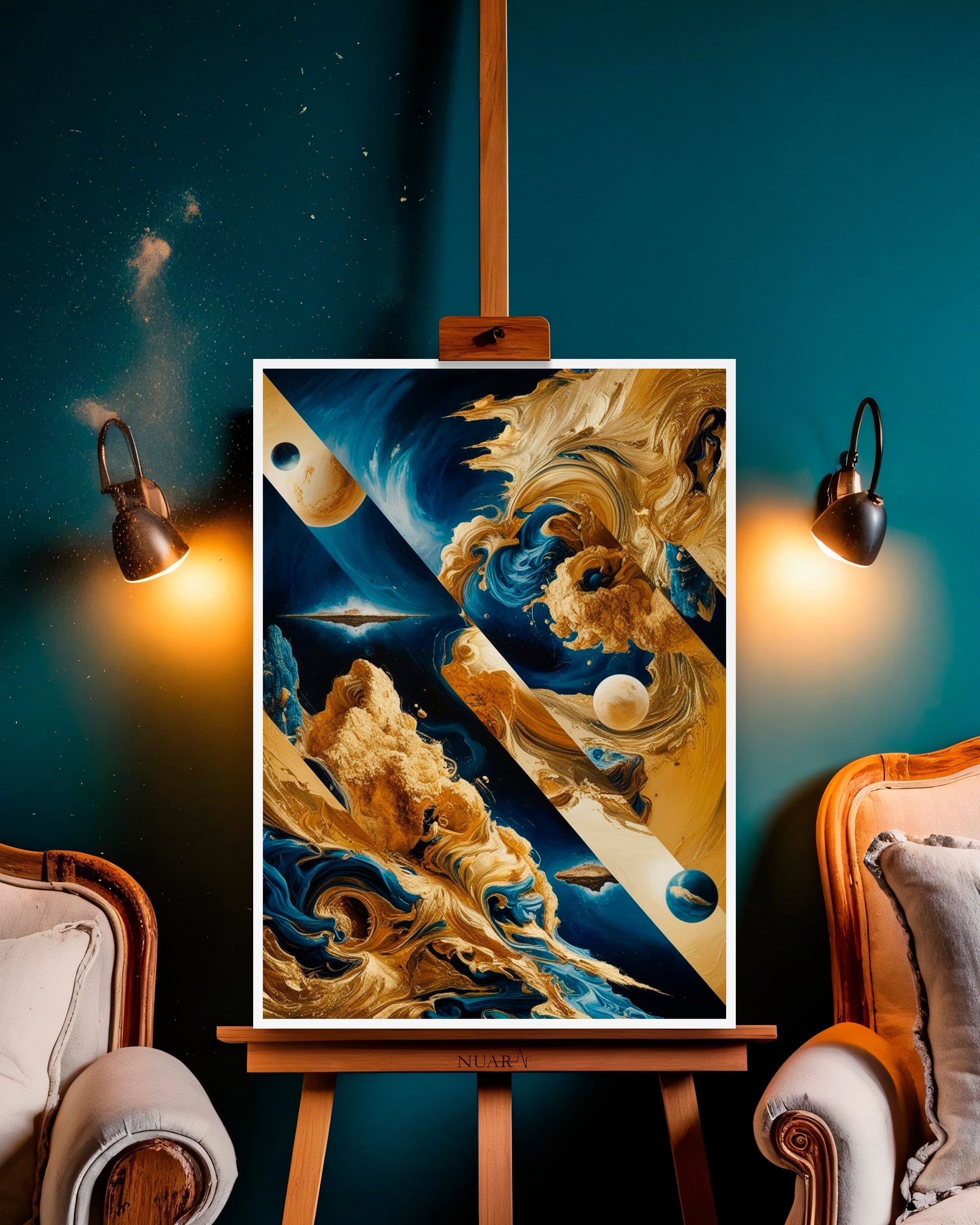 Quadro su tela da parete - Pronto da appendere - Intersezione di Piani