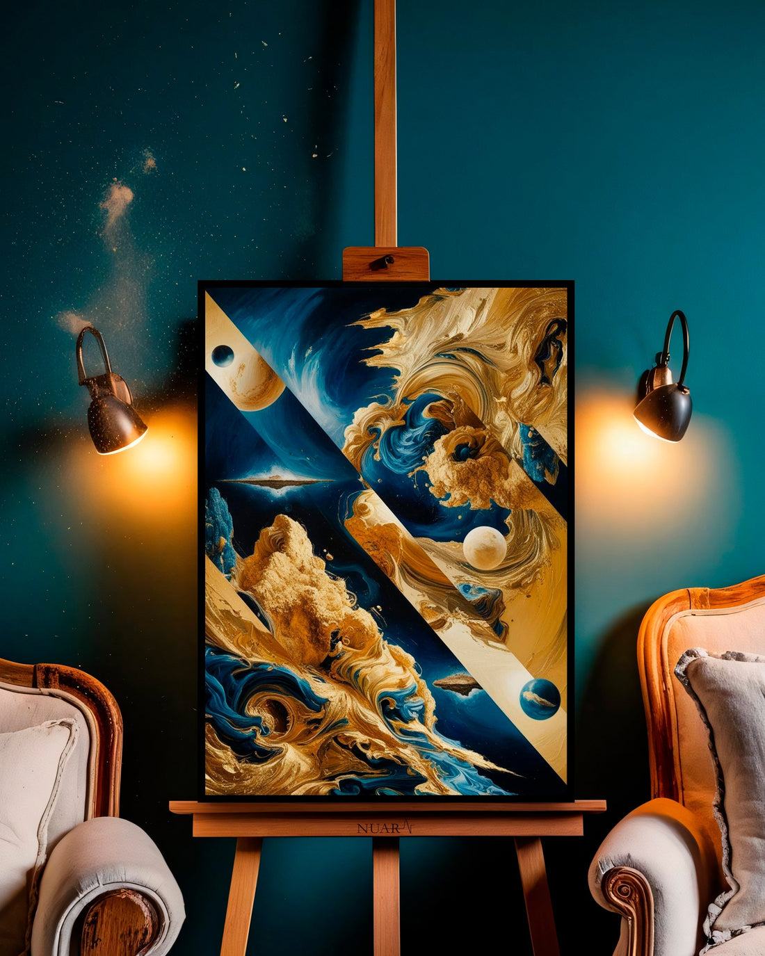 Quadro su tela da parete - Pronto da appendere - Intersezione di Piani