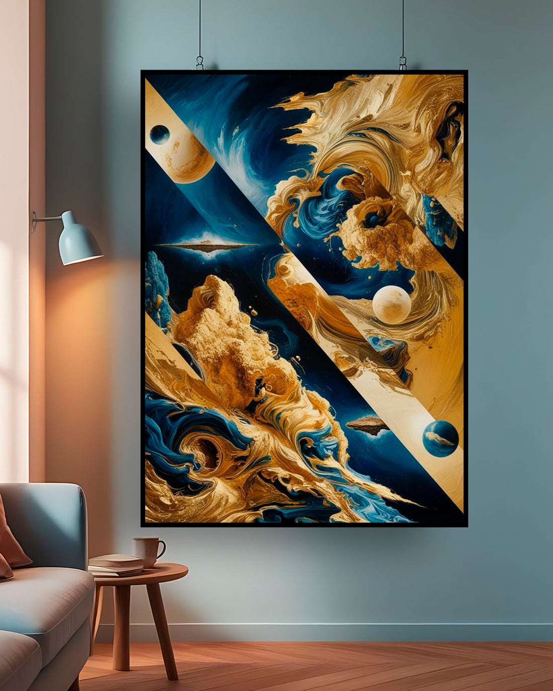 Quadro su tela da parete - Pronto da appendere - Intersezione di Piani