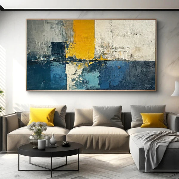 Quadro su tela da parete - Pronto da appendere - Bicolore