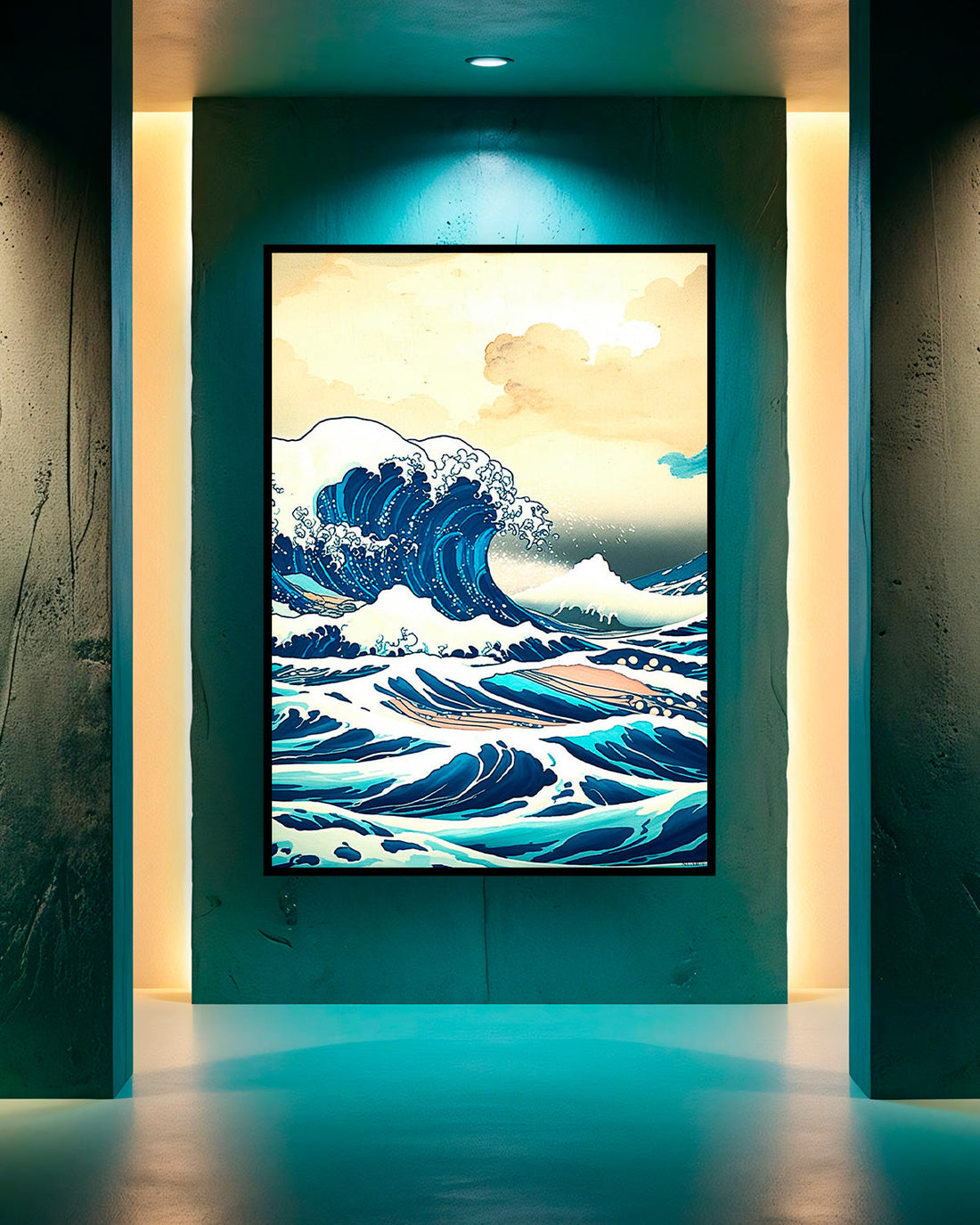 Quadro su tela da parete - Pronto da appendere - Onde D'Oriente