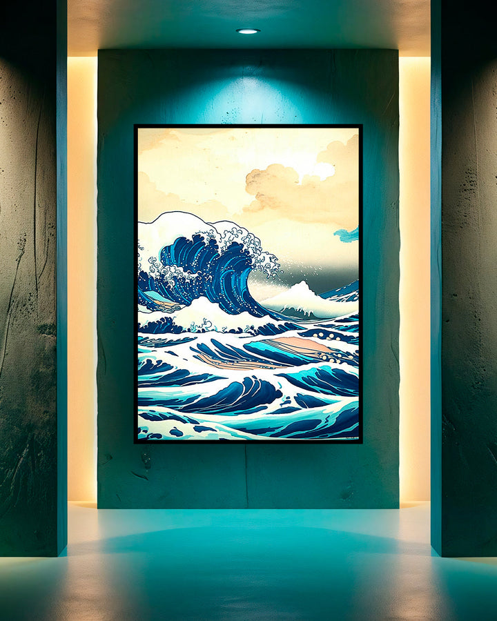 Quadro su tela da parete - Pronto da appendere - Onde D'Oriente