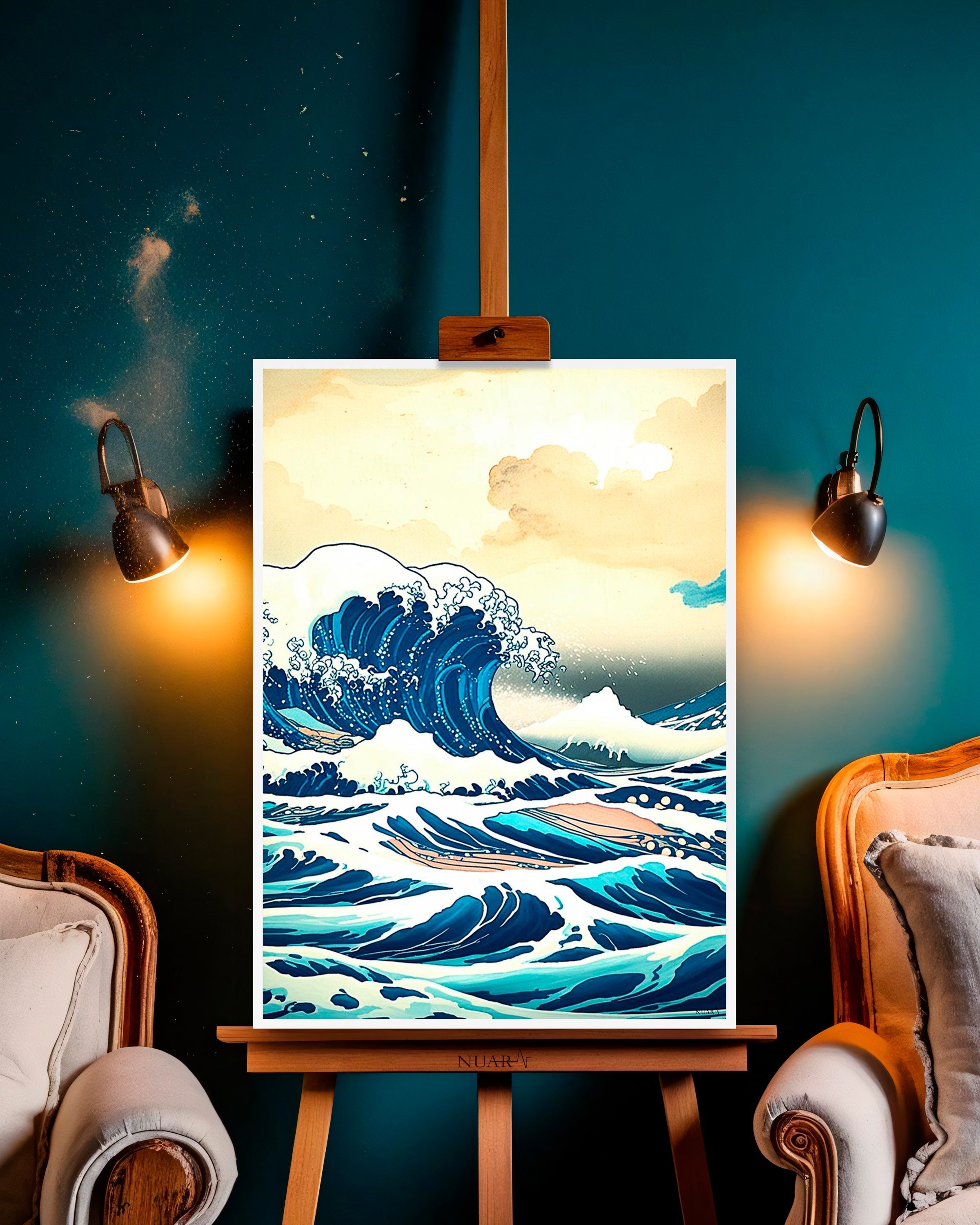 Quadro su tela da parete - Pronto da appendere - Onde D'Oriente