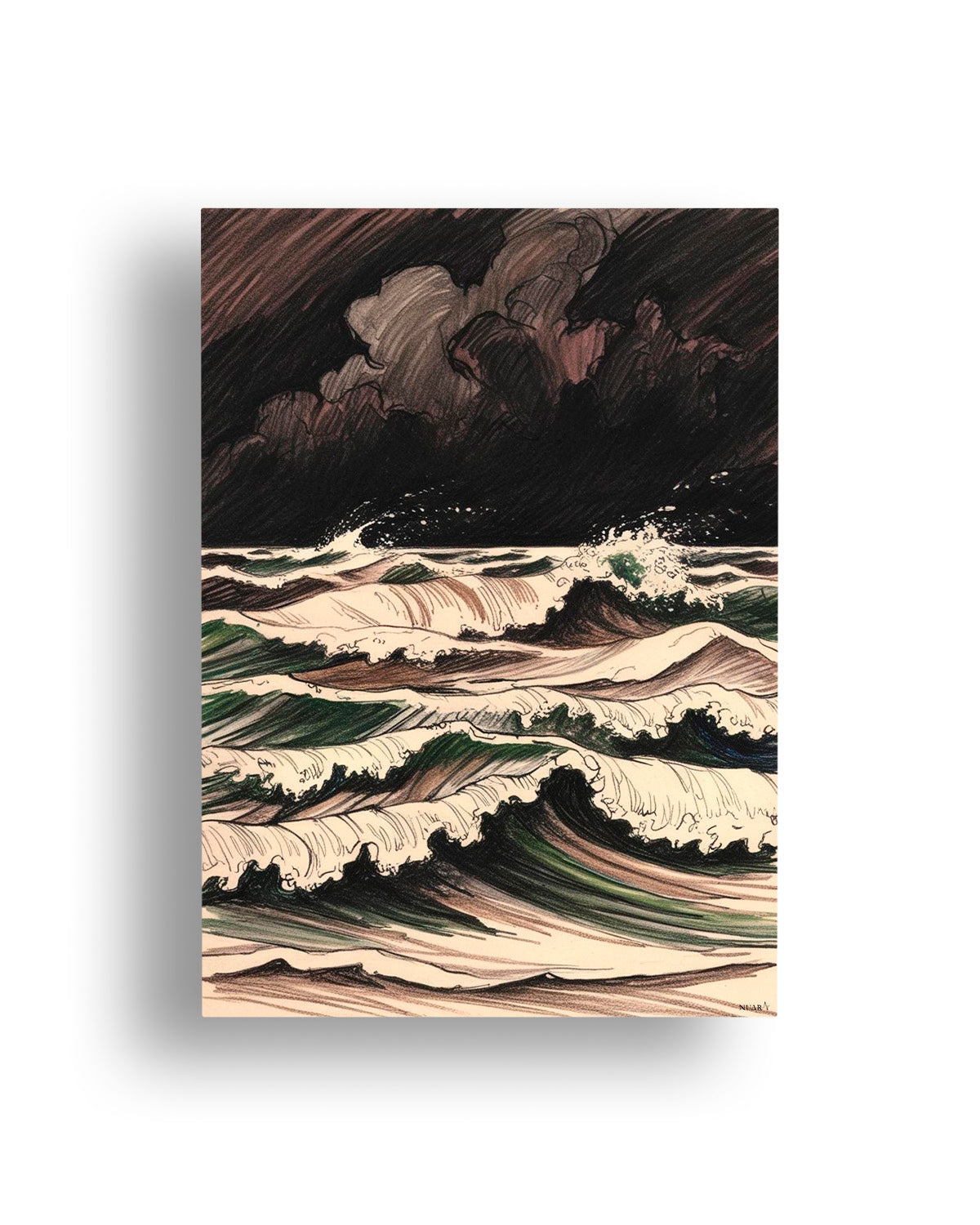 Quadro su tela da parete - Pronto da appendere - Mare Nero