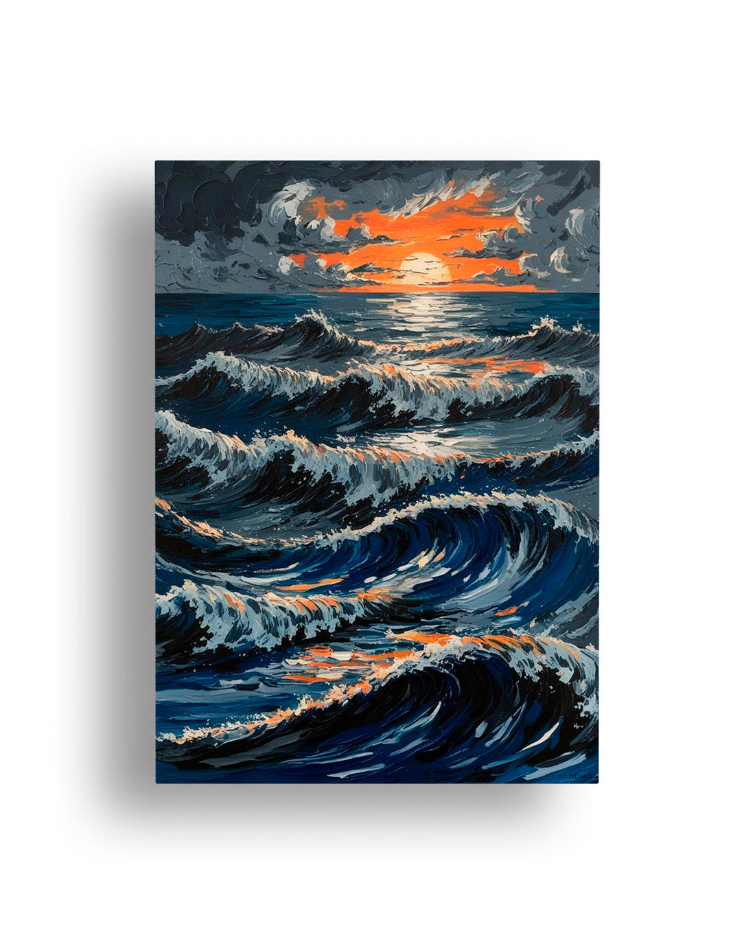 Quadro su tela da parete - Pronto da appendere - Onde