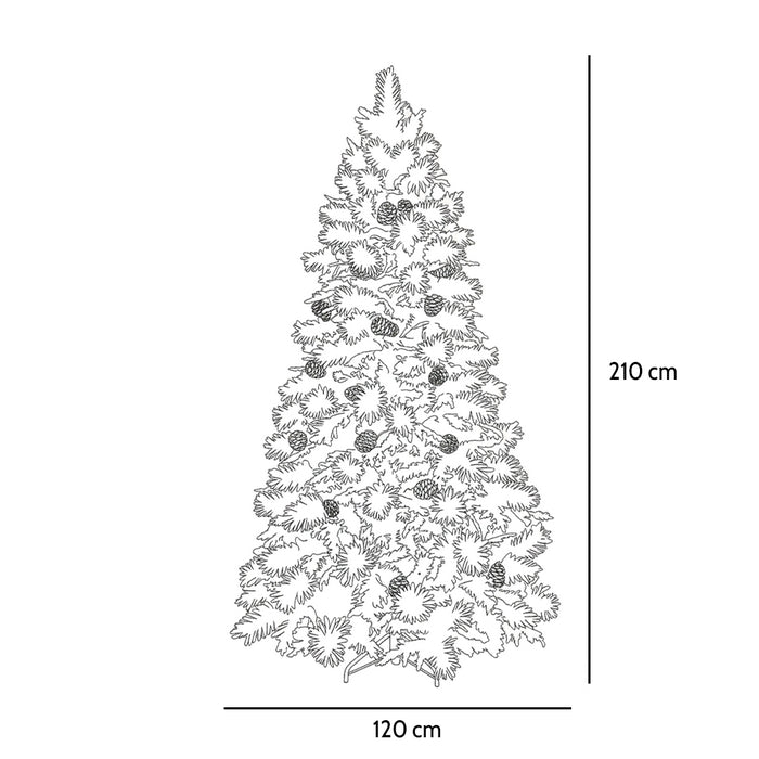Albero di Natale innevato con pigne - Chamonix