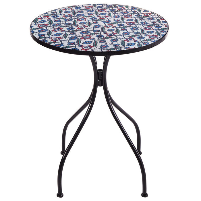 Set tavolo con sedie pieghevoli in metallo con mosaico - Elba