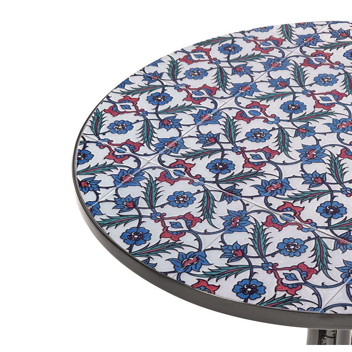 Set tavolo con sedie pieghevoli in metallo con mosaico - Elba