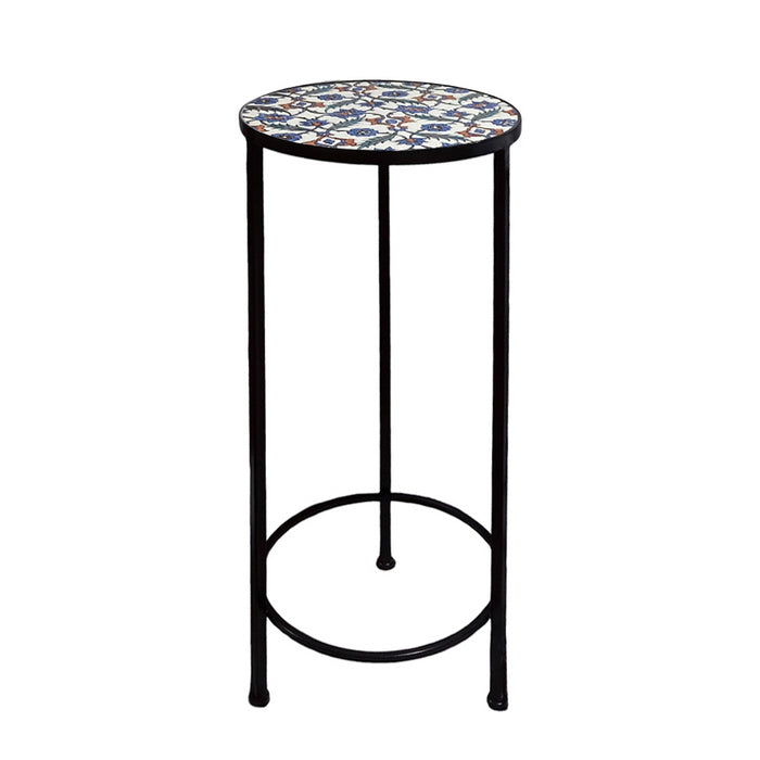 Supporto rotondo per piante con mosaico - Elba