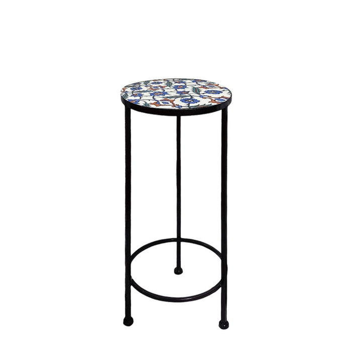 Supporto rotondo per piante con mosaico - Elba