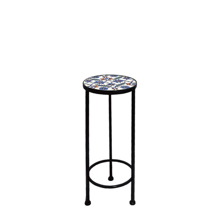 Supporto rotondo per piante con mosaico - Elba