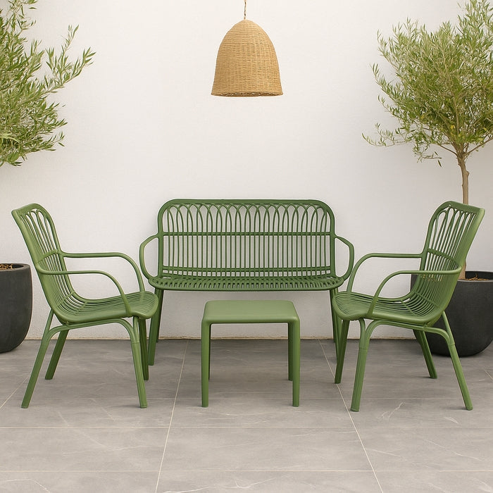 Poltrona da giardino in polipropilene effetto rattan - Meridiana