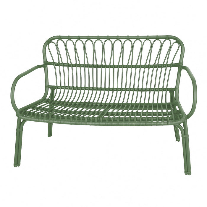 Divano da giardino in polipropilene effetto rattan - Meridiana