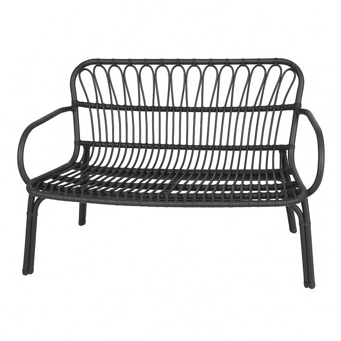 Divano da giardino in polipropilene effetto rattan - Meridiana