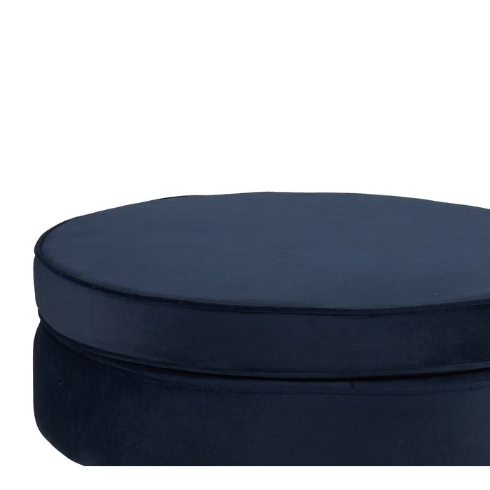 Set poltrona e pouf in velluto con gambe in metallo cromato oro