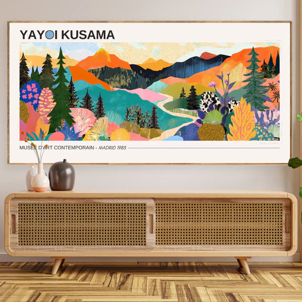 Quadro su tela da parete - Pronto da appendere - Yayoi Kusama Paesaggio