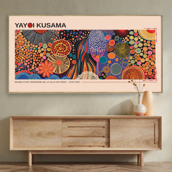 Quadro su tela da parete - Pronto da appendere - Yayoi Kusama Flowers